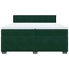vidaXL Sommier &agrave; lattes de lit et matelas Vert fonc&eacute; 200x200cm Velours