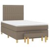 vidaXL Sommier &agrave; lattes de lit avec matelas Taupe 120x200 cm Tissu