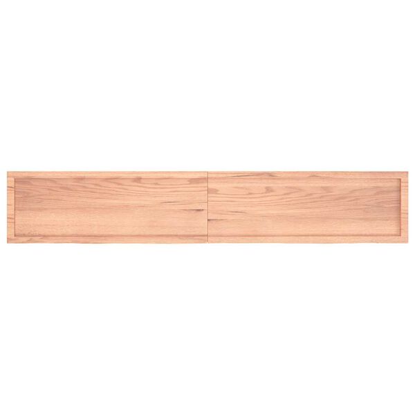 vidaXL Comptoir de salle de bain marron 220x40x(2-6) cm bois trait&eacute;