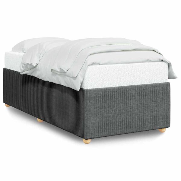 vidaXL Cadre de lit sans matelas gris fonc&eacute; 100x200 cm tissu