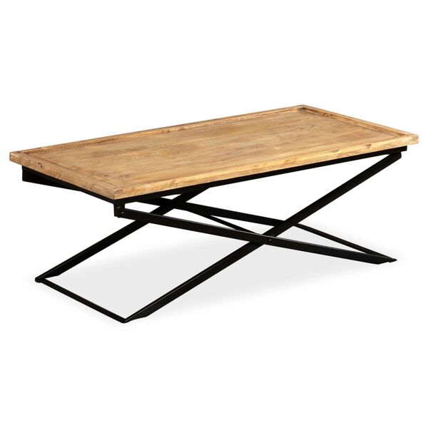 vidaXL Table basse Bois de manguier massif 110x55x42 cm