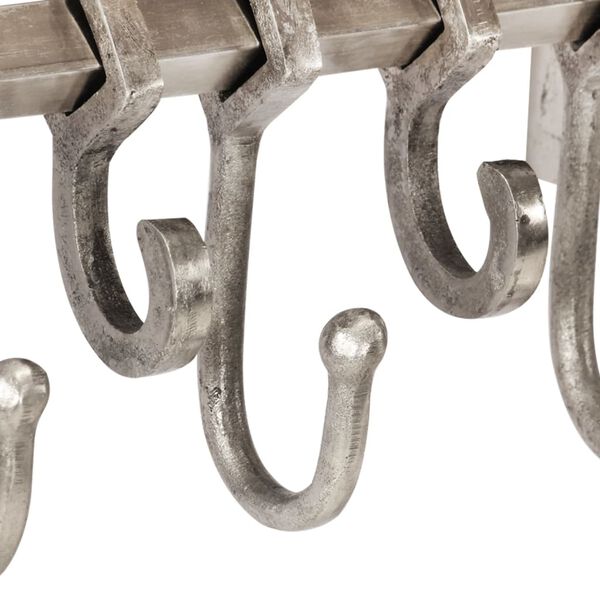 vidaXL Porte-bagages avec cintres mural aluminium