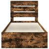 vidaXL Cadre de lit Ch&ecirc;ne fum&eacute; 90 x 190 cm Bois d'ing&eacute;nierie