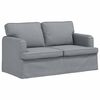 vidaXL Ensemble de Canap&eacute;s 2 pcs Gris clair 144 x 80 x 85 cm tissu