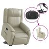 vidaXL Fauteuil inclinable Crème Similicuir