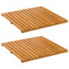 vidaXL Tapis de bain Uni Marron 50 x 50 cm bois