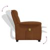 vidaXL Fauteuil de massage Marron Tissu microfibre