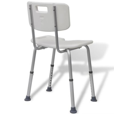 vidaXL Chaise de douche Aluminium Blanc
