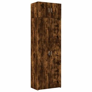 vidaXL Armoire de rangement ch&ecirc;ne fum&eacute; 70x42,5x225cm bois d'ing&eacute;nierie