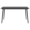 vidaXL Table &agrave; d&icirc;ner de jardin Noir 150x90x74 cm Acier et verre