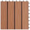vidaXL Carreau de terrasse 11 pcs Marron Clair 30 x 30 cm WPC