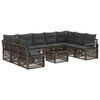 vidaXL Ensemble de canap&eacute; de jardin 10 pc Gris polyrotin
