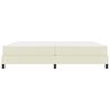 vidaXL Cadre de lit avec matelas Cr&egrave;me 200 x 200 cm tissu
