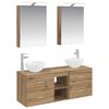 vidaXL Ensemble de mobilier de salle de bain 5 pcs Ch&ecirc;ne artisanal