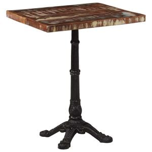 vidaXL Table de bistro 60x60x76 cm Bois massif de r&eacute;cup&eacute;ration