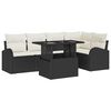vidaXL Ensemble de canap&eacute; de jardin 6 pc 5-Nombre de places Noir