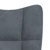 vidaXL Chaise de relaxation Gris fonc&eacute; Velours