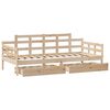 vidaXL Lit de jour avec tiroirs sans matelas 90x190 cm bois massif