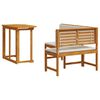 vidaXL Ensemble de banc de jardin 2 pcs Marron Bois d'Acacia Massif