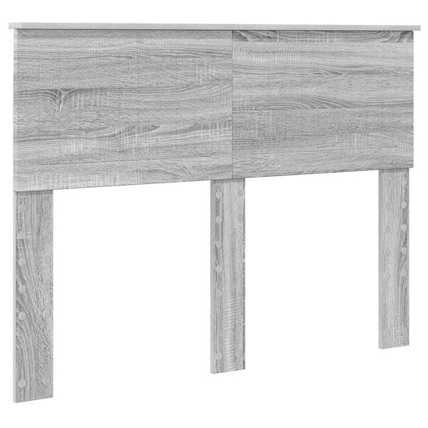 vidaXL T&ecirc;te de lit Gris Sonoma 120 cm Bois d'ing&eacute;nierie