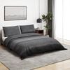 vidaXL Ensemble de housse de couette gris fonc&eacute; 200x200 cm Coton
