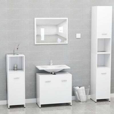 vidaXL Armoire de salle de bain Blanc 60x33x61 cm Aggloméré