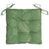 vidaXL Coussins de chaise lot de 4 &agrave; motif de feuilles 50x50x7cm tissu