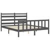 vidaXL Cadre de lit sans matelas gris bois de pin massif