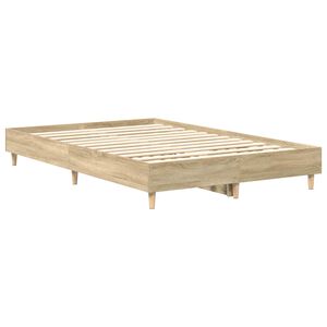 vidaXL Cadre de lit Sonoma 137 x 190 cm Bois d'ing&eacute;nierie