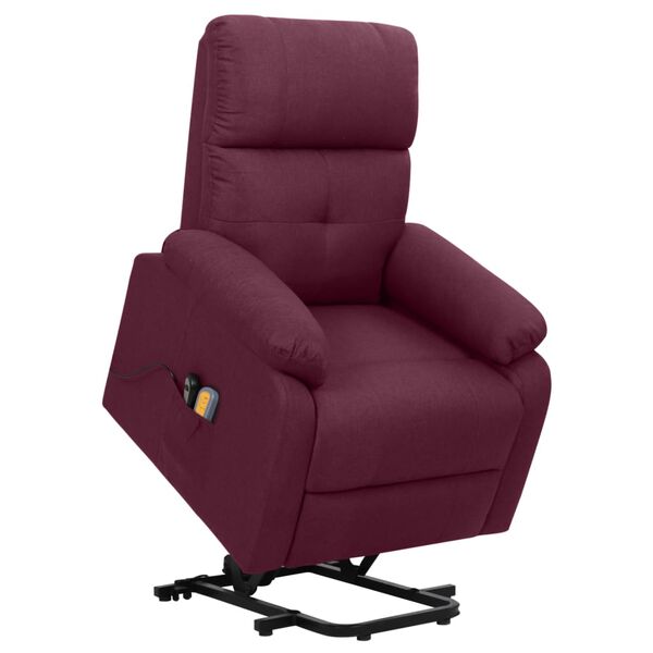 vidaXL Fauteuil de massage Violet Tissu