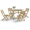 vidaXL Ensemble &agrave; manger de jardin 5 pcs Bois d'acacia solide