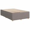 vidaXL Sommier &agrave; lattes de lit avec matelas taupe 120x190 cm tissu
