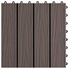 vidaXL Carreau de terrasse 11 pcs Marron fonc&eacute; 30 x 30 cm WPC