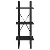 vidaXL Bibliothèque à 3 niveaux Noir 40x30x105 cm Bois de pin massif