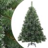 vidaXL Sapin de No&euml;l artificiel &agrave; branches pliantes, duveteux de neige