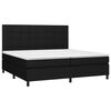 vidaXL Sommier &agrave; lattes de lit avec matelas Noir 200x200 cm Tissu