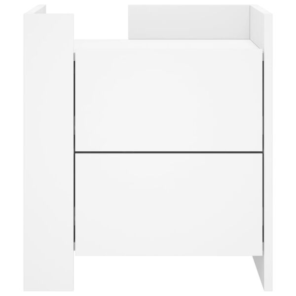 vidaXL Table de chevet blanc 45x50x50 cm bois d’ingénierie