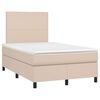 vidaXL Sommier &agrave; lattes de lit avec matelas LED Cappuccino 120x200 cm
