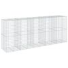 vidaXL Panier gabion avec couvercle 500x100x200 cm fer galvanis&eacute;