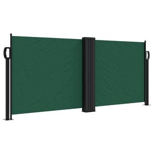 vidaXL Auvent lat&eacute;ral r&eacute;tractable vert fonc&eacute; 100x600 cm