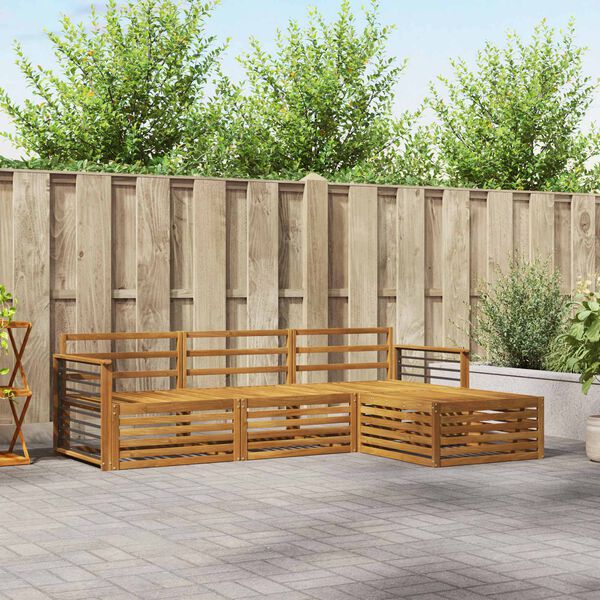 vidaXL Ensemble de canap&eacute;s d'ext&eacute;rieur 4 pcs Naturel