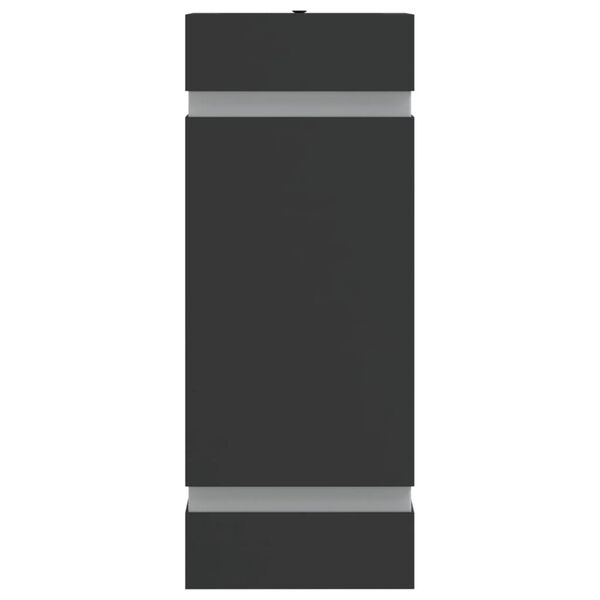 vidaXL Appliques murales d'ext&eacute;rieur 2 pcs noir acier inoxydable