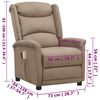 vidaXL Fauteuil &eacute;lectrique de massage Taupe Tissu microfibre