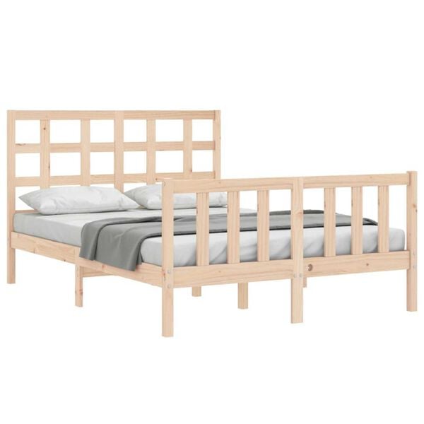vidaXL Cadre de lit sans matelas bois de pin massif