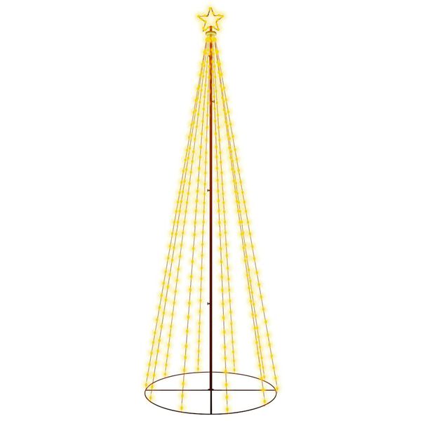 vidaXL Arbre de Noël cône 310 LED Blanc chaud 100x300 cm