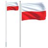 vidaXL Drapeau de la Pologne et m&acirc;t 6,08 m Aluminium