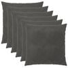 vidaXL Housse de coussin 6 pcs HEERLEN Gris fonc&eacute; 65 x 65 cm Velours