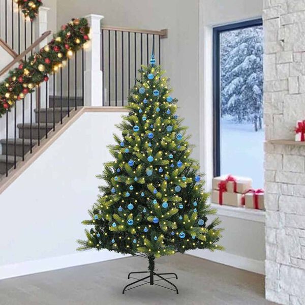vidaXL Arbre de No&euml;l artificiel en silicone flexible 300 LEDs 240 cm