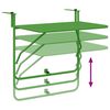 vidaXL Table Suspendue de Balcon Vert 60 x 39 x 65 cm Acier