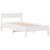 vidaXL Cadre de lit sans matelas blanc 90x190 cm bois de pin massif